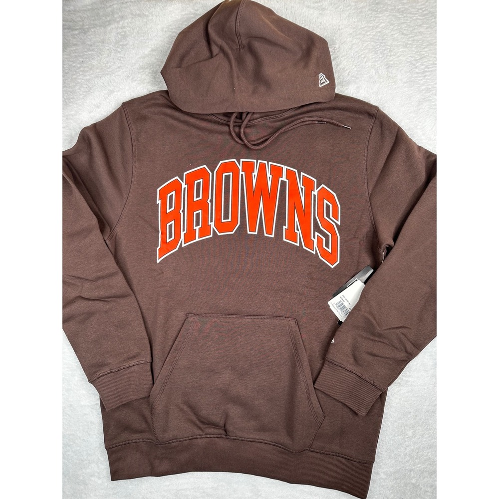 New Era Cleveland Browns NFL Hoodie Brown Orange Helmet Graphic Mens Sweatshirt